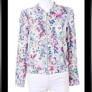EU H&M Blouson Lightweight Floral Bomber Jacket
